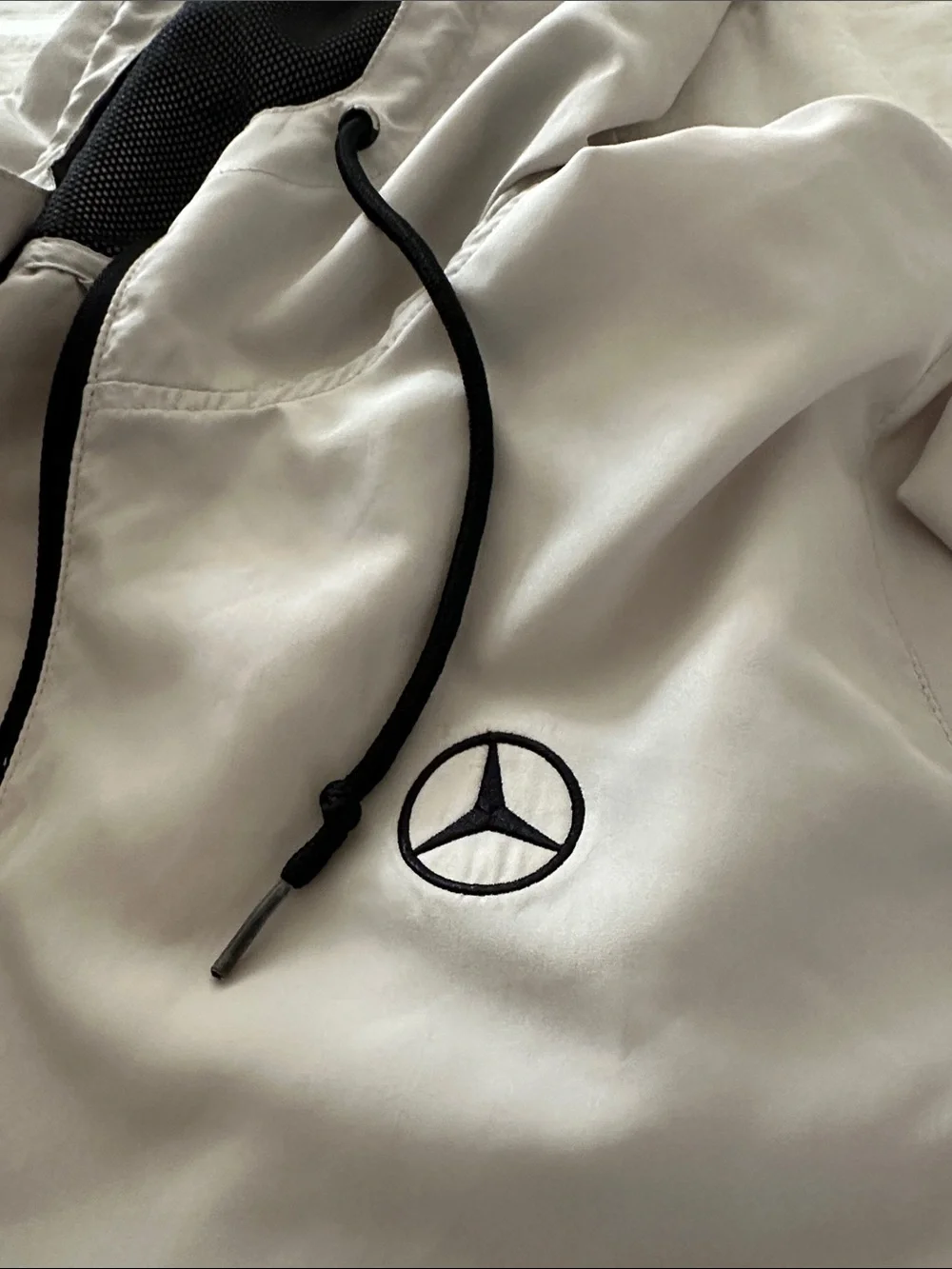 Mercedes-Benz Men's Light Gray Zip-Up Hoodie